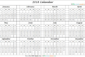 Blank Calendar 2018 Monthly Templates PDF Word with Notes