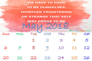 May 2018 Calendar Designs