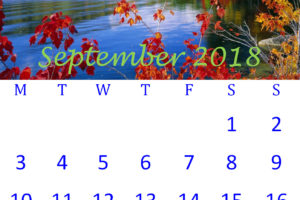 September 2018 Wall Calendar
