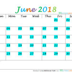 June 2018 Calendar Tumblr
