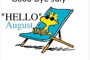 Hello August Goodbye July Clipart