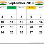 September 2018 Calendar India