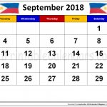September 2018 Calendar Philippines