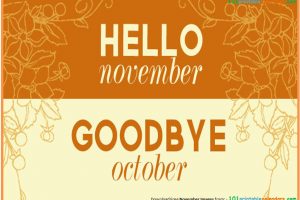 Hello November Goodbye October Month Images