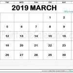March 2019 Calendar Printable