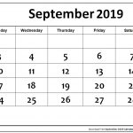 September 2019 Calendar US