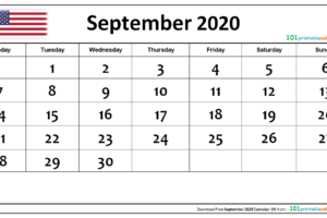 September 2020 Calendar US