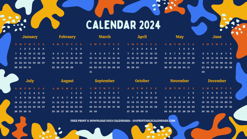 Cute 2024 Calendar Printable