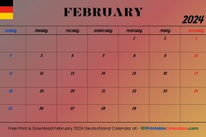 February 2024 Deutschland Calendar