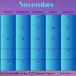 November 2023 Calendar Page