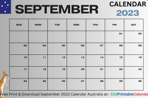 September 2023 Calendar Australia
