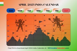 April 2024 India Calendar